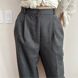 SOLD (DP) VINTAGE Wool High waisted pleated front dress pants